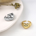 Shangjie OEM Joyas al por mayor 925 Silver Fashion Fashion Rings Anillos de corazón ajustables chapados en oro Anillos de corazón brillantes para niñas
